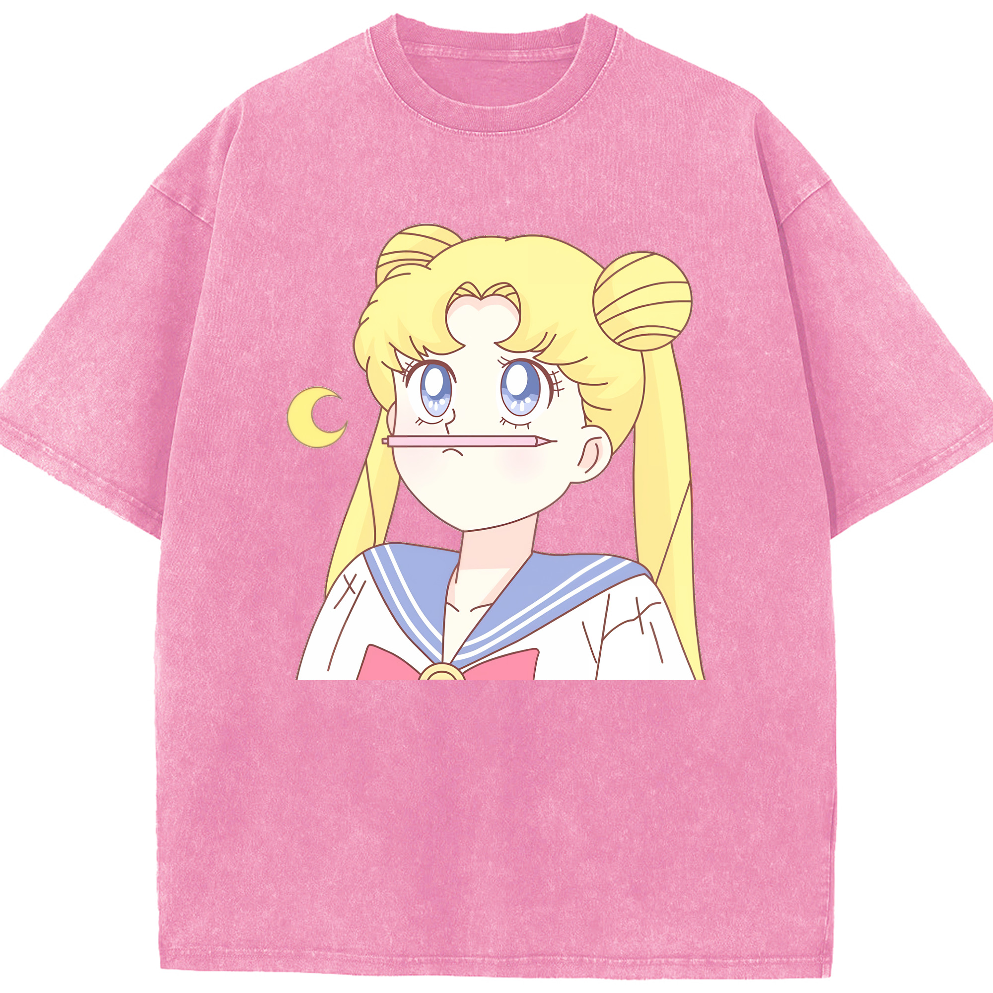 （画像用） 美少女戦士セーラームーン 愛野 美奈子 あいの みなこ Sailor Moon Aino Minako 綿100% ヴィンテージ風 半袖Tシャツ（フロントプリント）